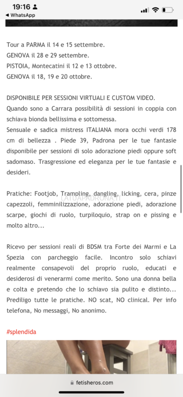 Padrona Lauren italiana